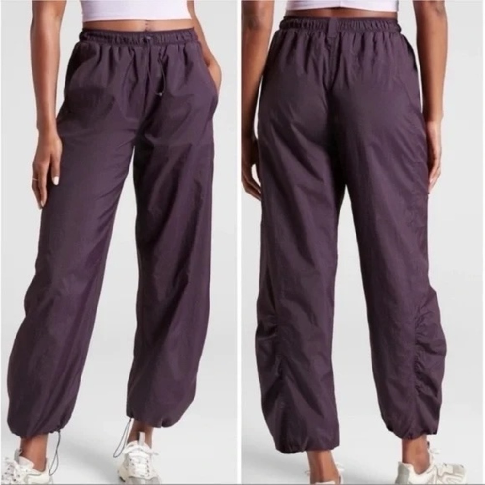 Athleta Grace Warm Up Pant in Deep Crocus Violet Athletic Gorpcore Size Large - Picture 1 of 7